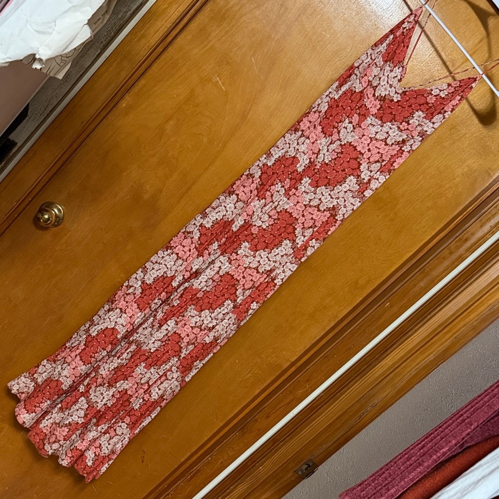 Jacqui E Red and White Floral Jumpsuit